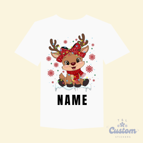 Personalized Girls Christmas T-Shirt