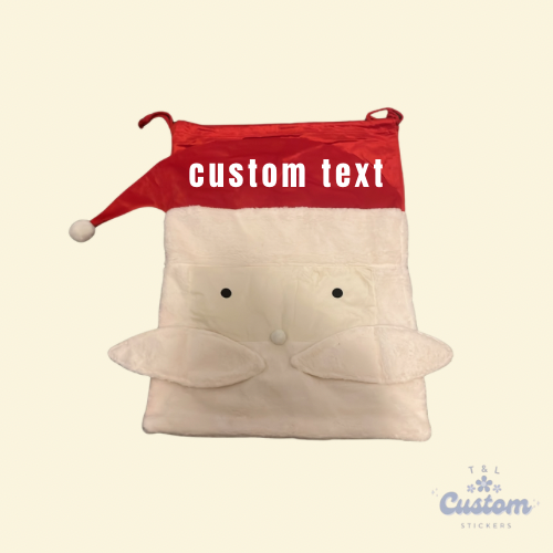 Personalized Santa face sack