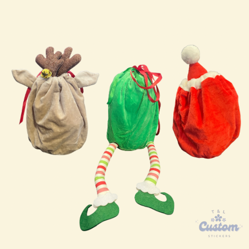 Personalized Christmas Theme Bags