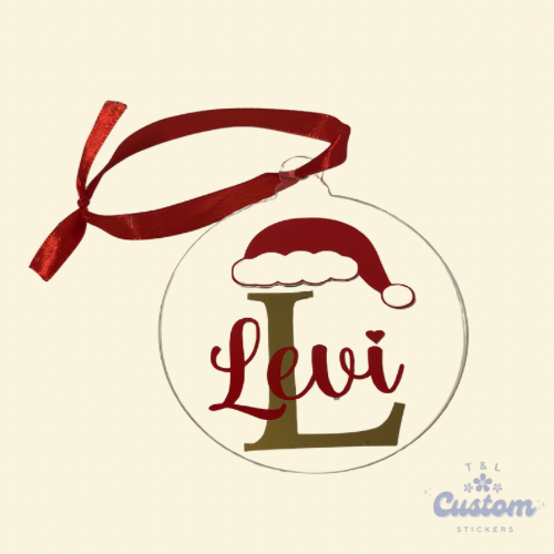 Flat Santa hat bauble